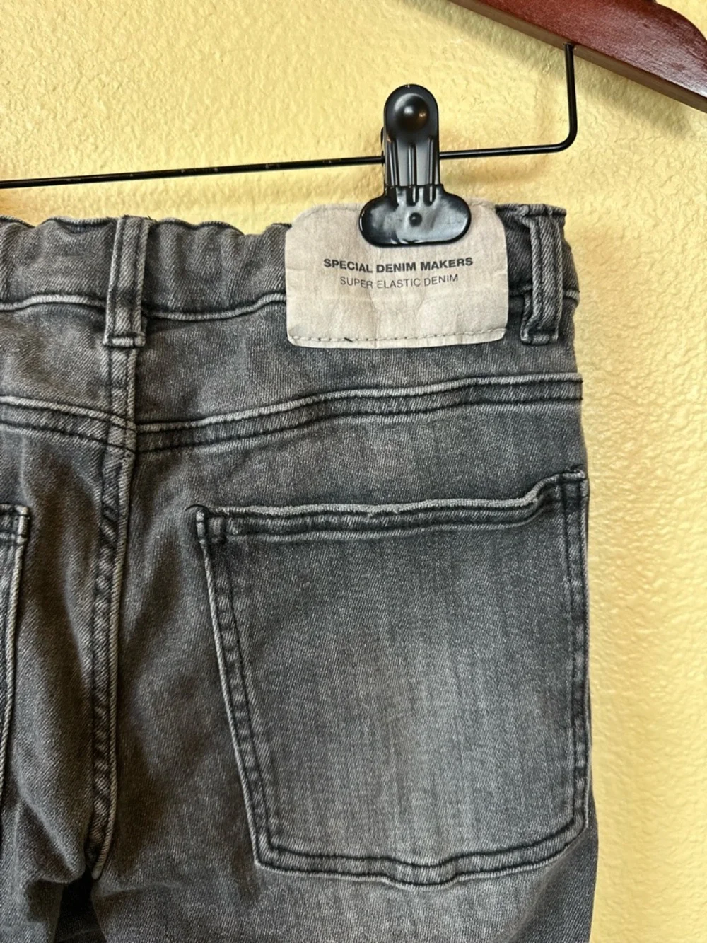 Zara Girls 13-14 yrs Jeans Slim High-Rise Dark Gray Jeans Stretch School